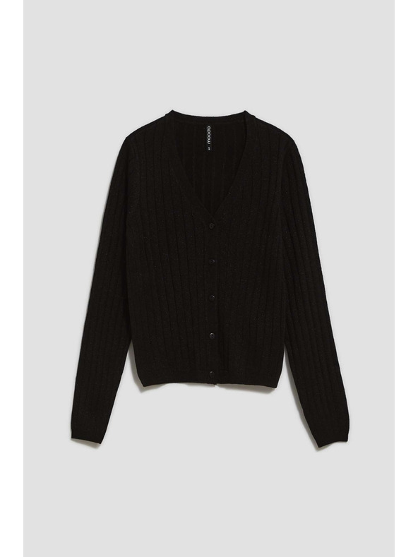 Moodo Moodo fekete fémes szállal díszített pulóver