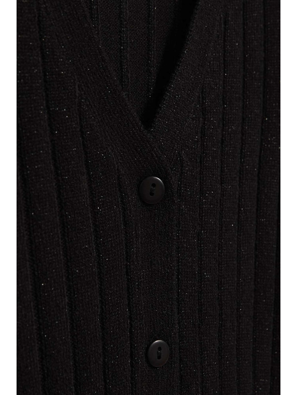 Moodo Moodo fekete fémes szállal díszített pulóver