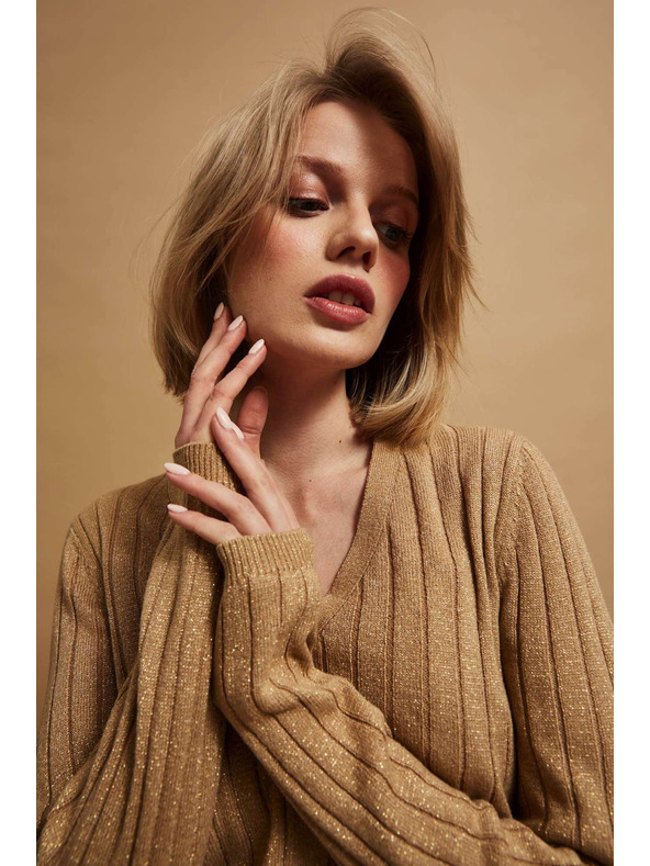 Moodo Moodo fémes szállal díszített pulóver