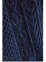 Moodo Moodo sötétkék díszkötéses pulóver
