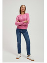 Moodo Moodo fukszia díszkötéses pulóver