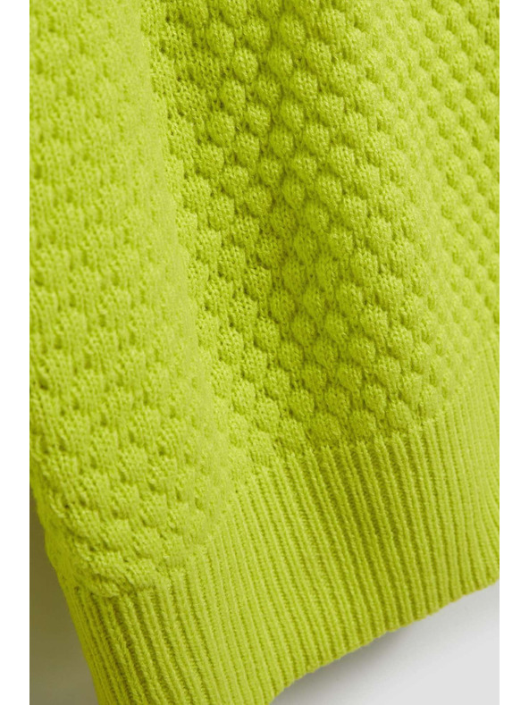 Moodo Moodo limetzöld V-nyakú pulóver