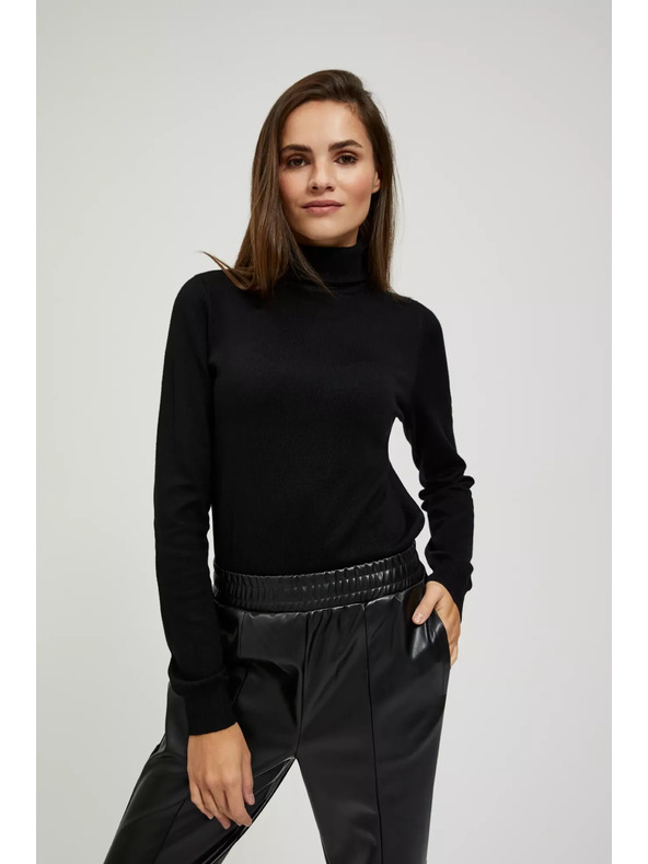Moodo Moodo fekete nyakú pulóver