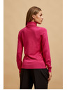 Moodo Moodo fukszia nyakú pulóver
