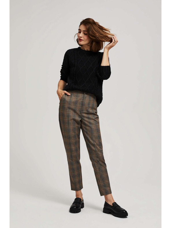 Moodo Moodo fekete díszkötéses hosszú ujjú pulóver