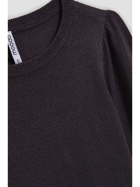 Moodo Moodo felfújt ujjú pulóver fémes szállal