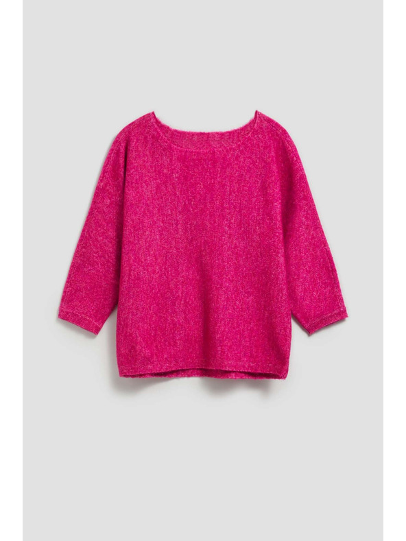 Moodo Moodo fukszia 3/4-es ujjú pulóver