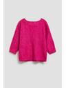 Moodo Moodo fukszia 3/4-es ujjú pulóver