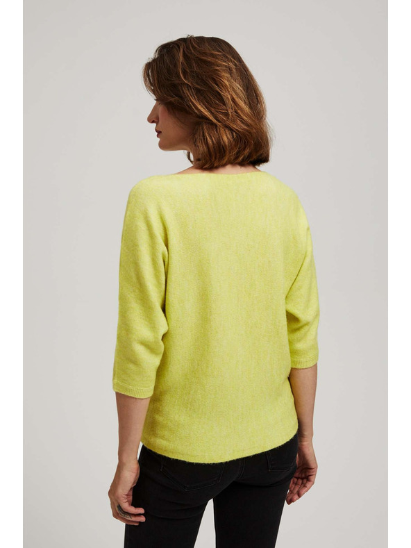Moodo Moodo limetzöld 3/4-es ujjú pulóver