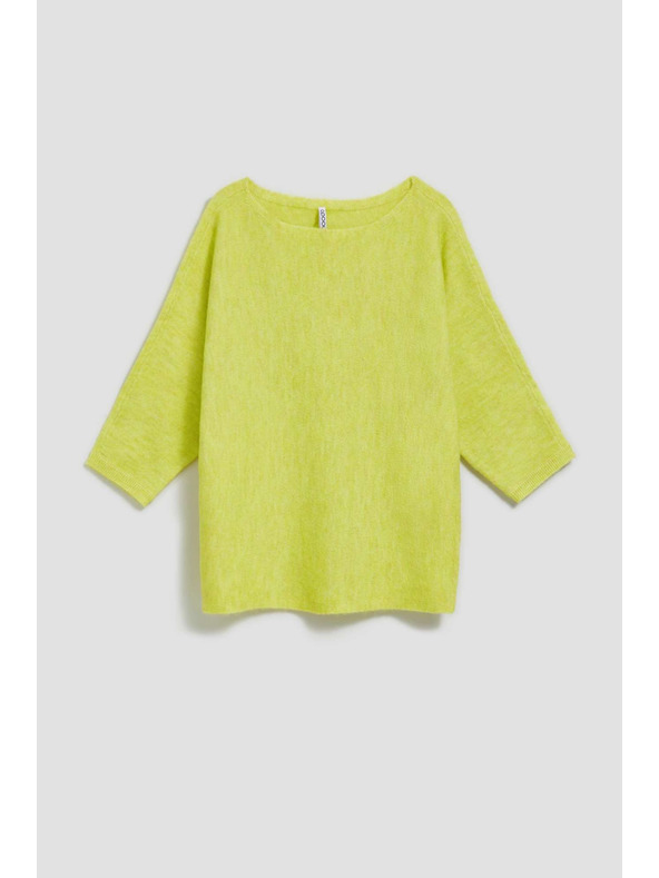 Moodo Moodo limetzöld 3/4-es ujjú pulóver