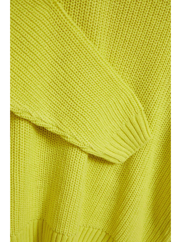 Moodo Moodo zöld pulóver kerek nyakkivágással