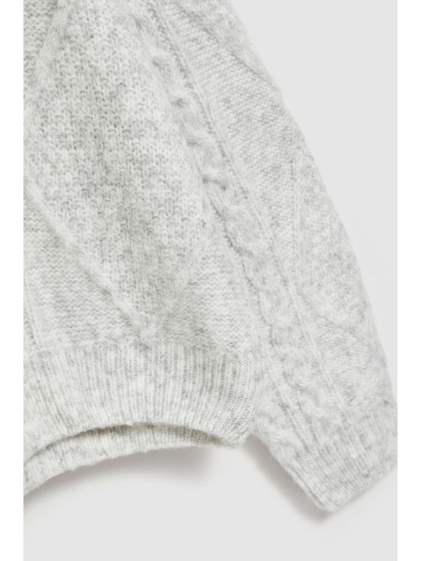 Moodo Szürke V-nyakú pulóver Moodo