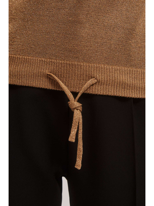 Moodo Pulóver metálfénnyel és zsinórral Moodo