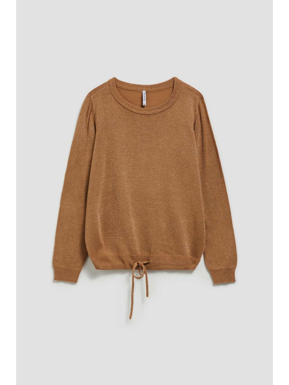 Moodo Pulóver metálfénnyel és zsinórral Moodo