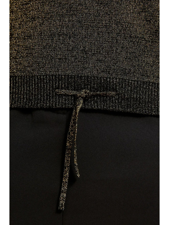 Moodo Fekete pulóver metálfénnyel Moodo