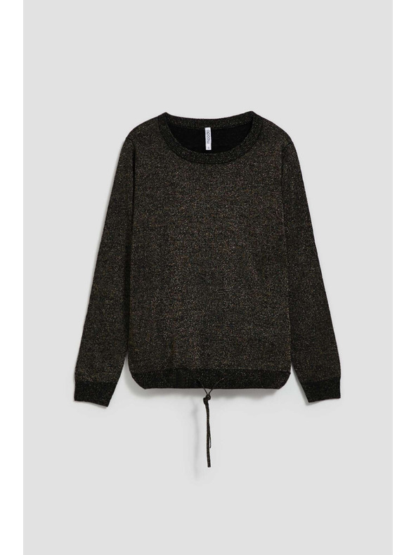 Moodo Fekete pulóver metálfénnyel Moodo