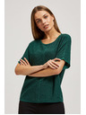 Moodo Smaragdzöld oversize metálfényű pulóver Moodo