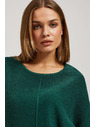 Moodo Smaragdzöld oversize metálfényű pulóver Moodo