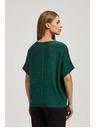 Moodo Smaragdzöld oversize metálfényű pulóver Moodo