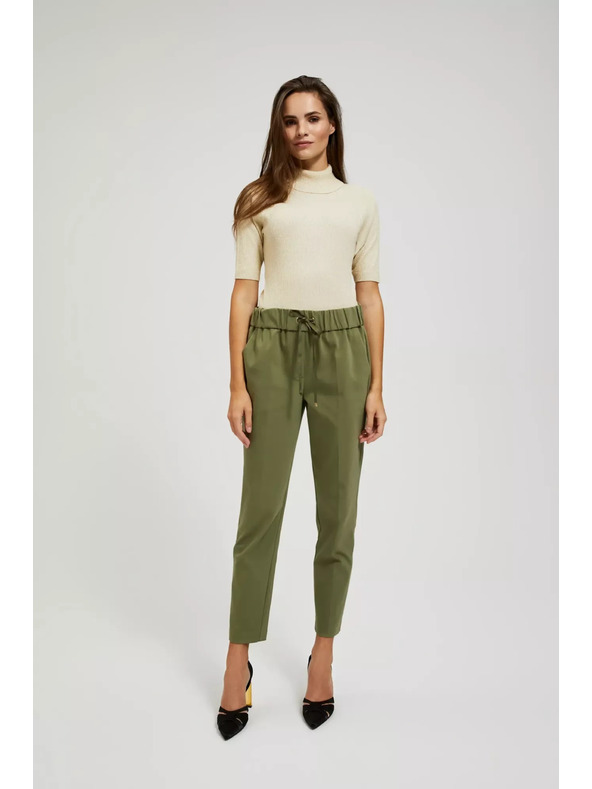 Moodo Gyöngyház színű metálfényű garbós pulóver Moodo