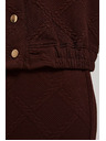 Moodo Barna dekoratív gombos pulóver Moodo
