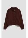 Moodo Barna dekoratív gombos pulóver Moodo