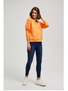 Moodo Narancssárga V-nyakú blúz Moodo