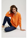 Moodo Narancssárga V-nyakú blúz Moodo