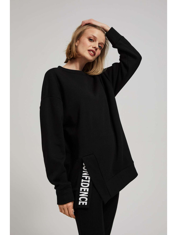 Moodo Oversize pulóver felirattal Moodo