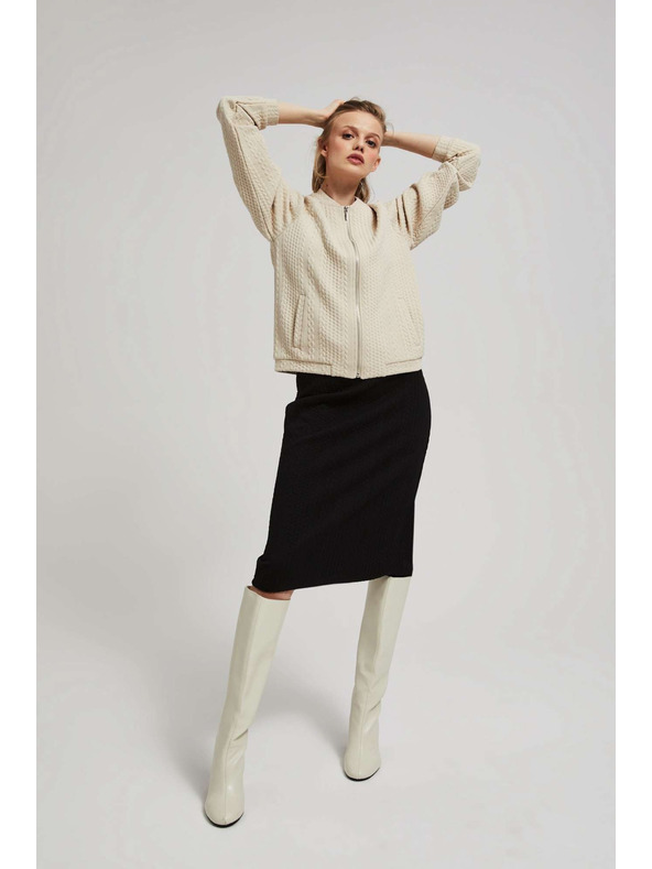 Moodo Cipzáras pulóver zsebbel Moodo