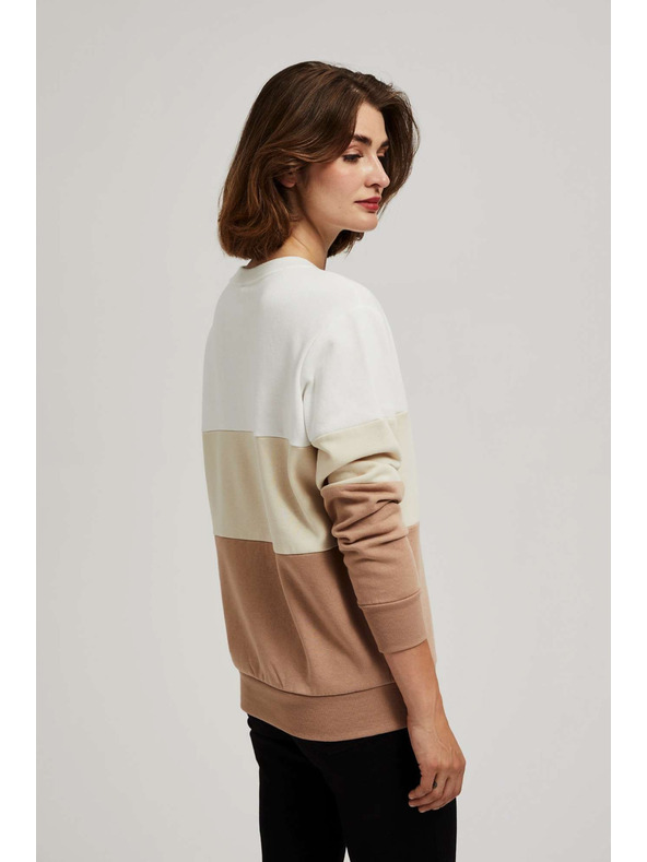 Moodo Sötét bézs nyomott mintás pulóver Moodo