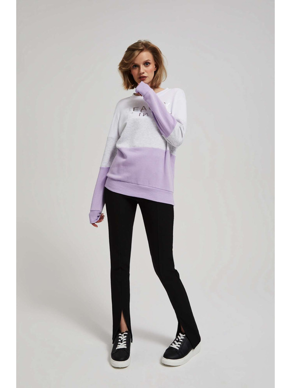 Moodo Levendula nyomott mintás pulóver Moodo