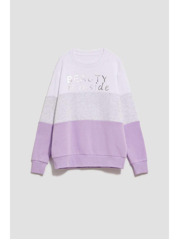 Moodo Levendula nyomott mintás pulóver Moodo