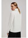 Moodo Gyöngyház színű széles nyakú pulóver Moodo