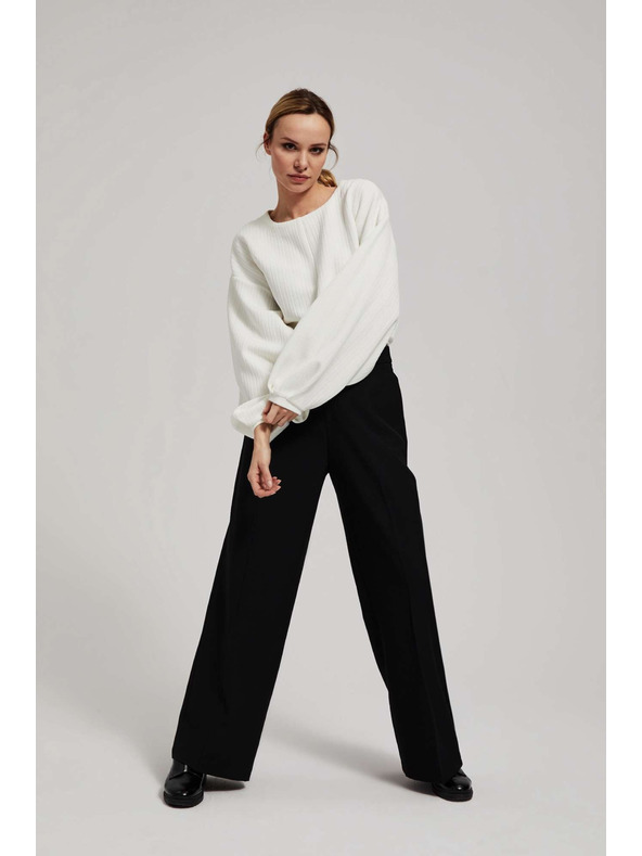 Moodo Gyöngyház színű széles nyakú pulóver Moodo