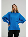 Moodo Azúrkék puffos ujjú blúz Moodo