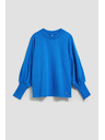 Moodo Azúrkék puffos ujjú blúz Moodo