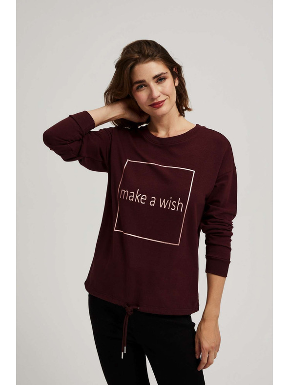 Moodo Egyszerű mintás pulóver Moodo