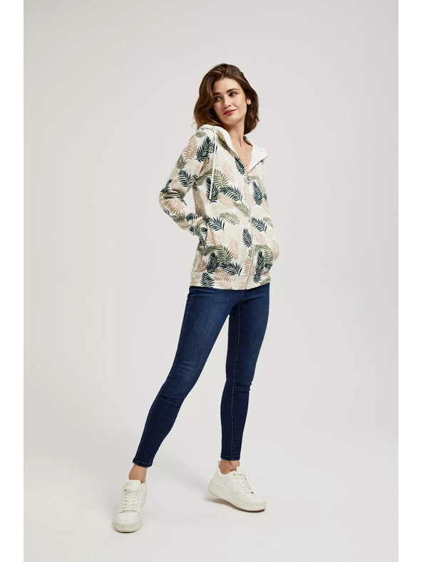 Moodo Kapucnis pulóver mintával Moodo