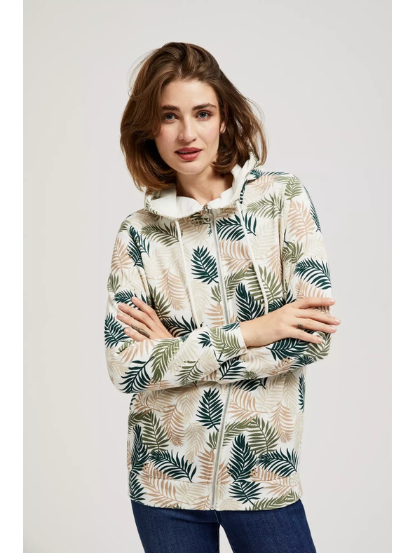 Moodo Kapucnis pulóver mintával Moodo