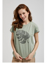 Moodo Mintás blúz olívzöld Moodo