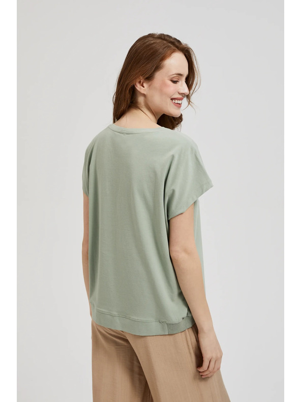 Moodo Mintás blúz olívzöld Moodo