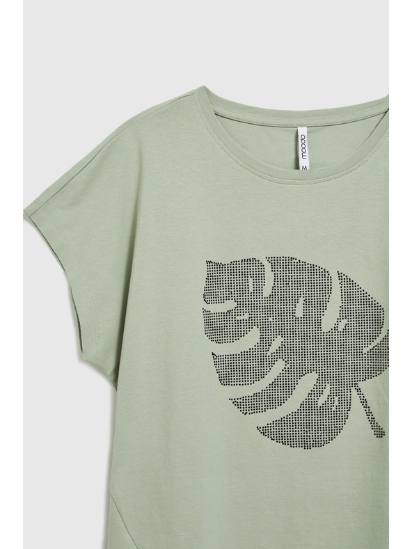 Moodo Mintás blúz olívzöld Moodo