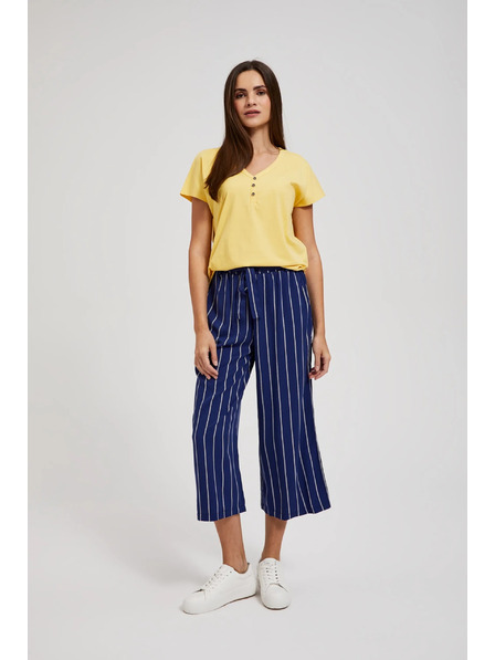 Moodo Sárga póló gombokkal a nyakrésznél Moodo