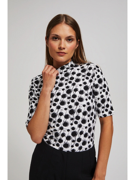 Moodo Mintás gallérú blúz gyöngyház Moodo