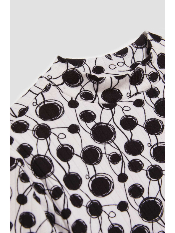 Moodo Mintás gallérú blúz gyöngyház Moodo