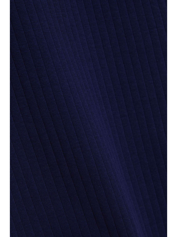 Moodo Bordázott garbós blúz sötétkék Moodo