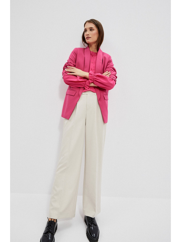 Moodo Egyszínű rózsaszín zakó Moodo