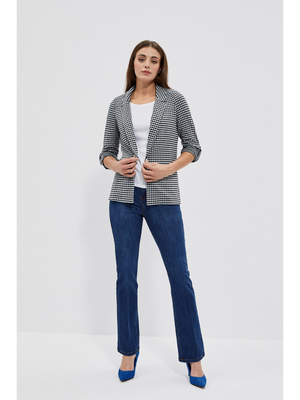 Moodo Fekete-fehér finoman kockás zakó Moodo