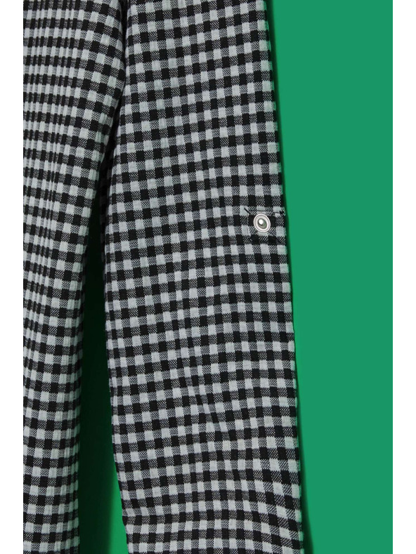 Moodo Fekete-fehér finoman kockás zakó Moodo